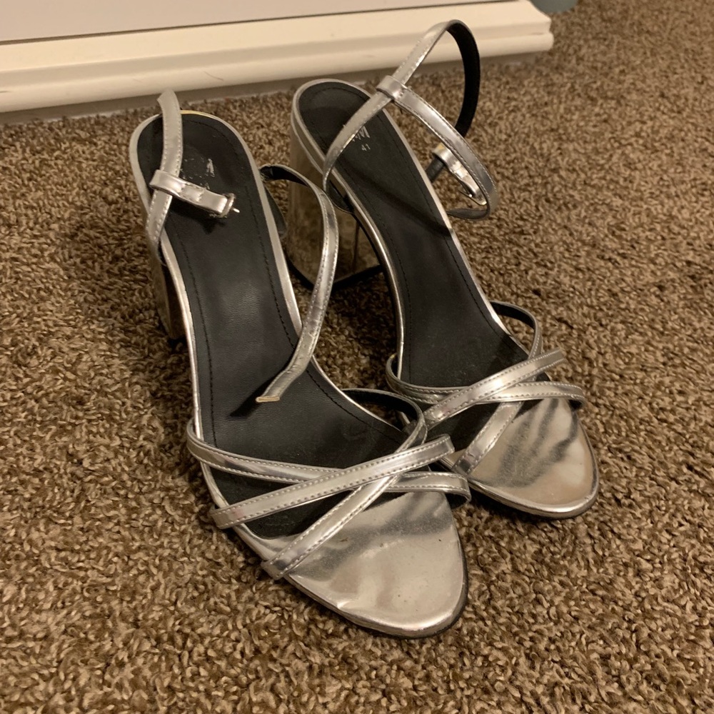 Silver Sandal Heels *must go, moving*